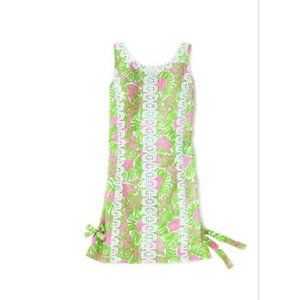 Girl's Lilly Pulitzer Little Delia Shift Dress Sunnyside Lion Print Green/Pink